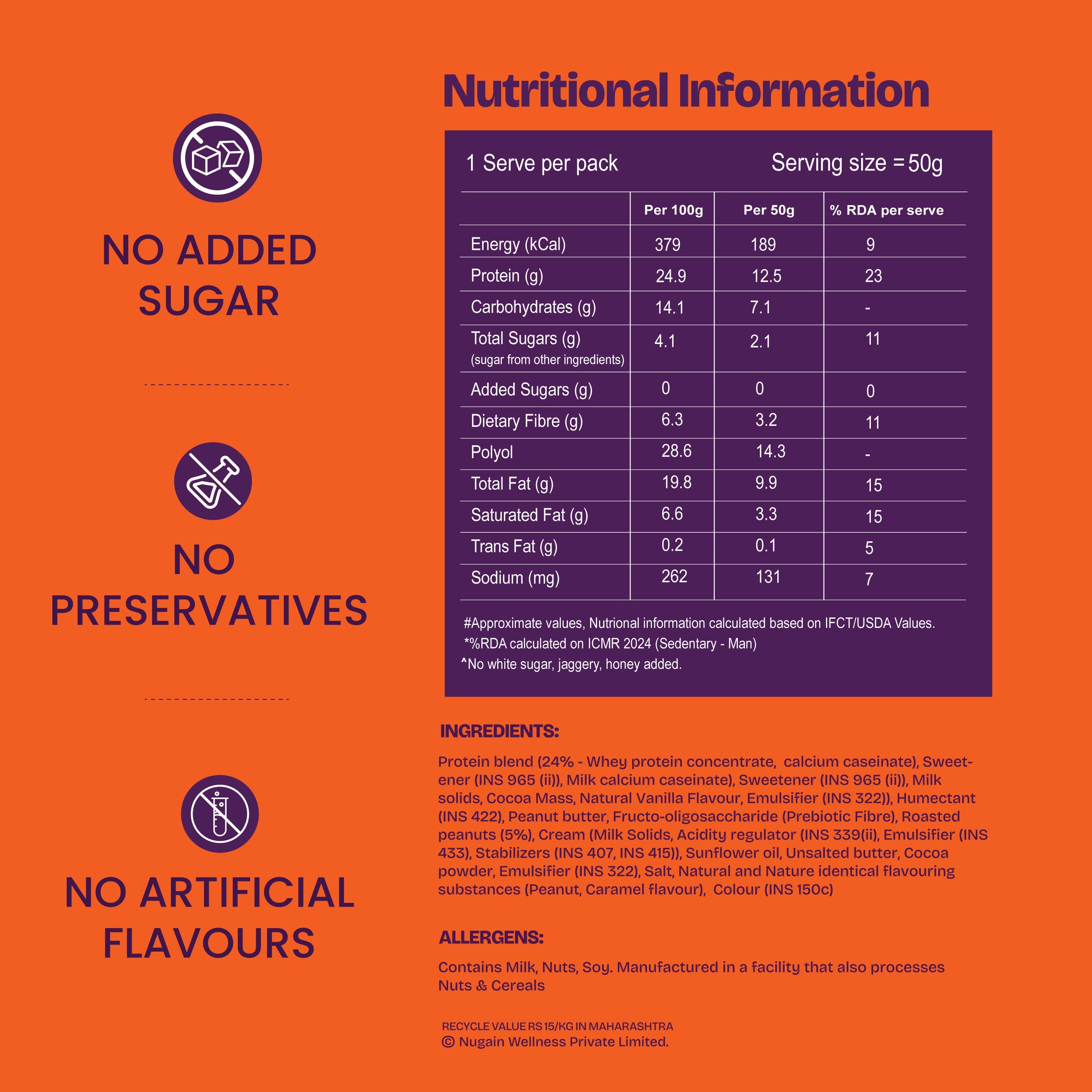 Protein Chocolate Bar - Peanut Caramel