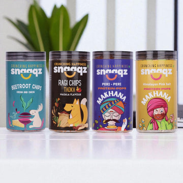 Healthy SNAAQZ Roasted Ragi Chips Cream & Onion 150g – Anytime Snacking Option