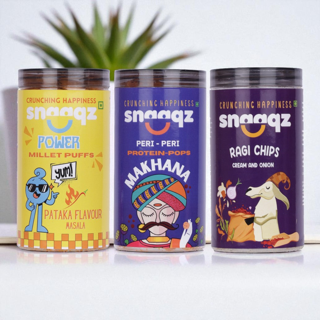 Healthy SNAAQZ Peri Peri Makhana 70g – Guilt Free Spicy Crunchy Snack Pack