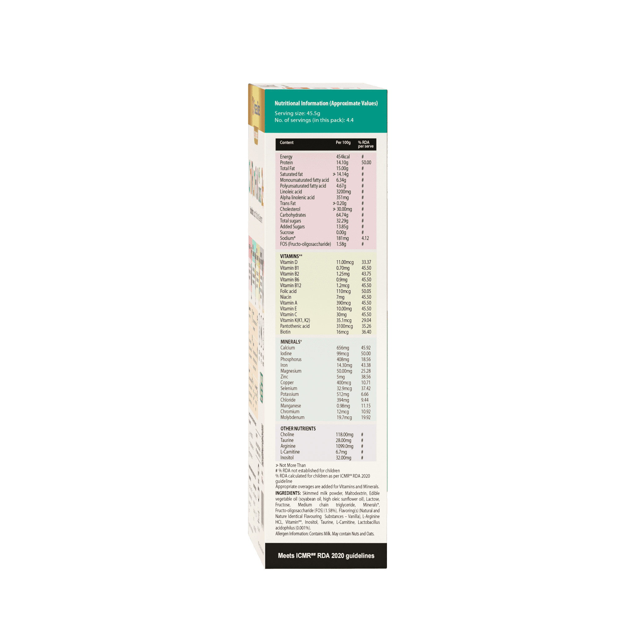 vanilla, 400g, carton