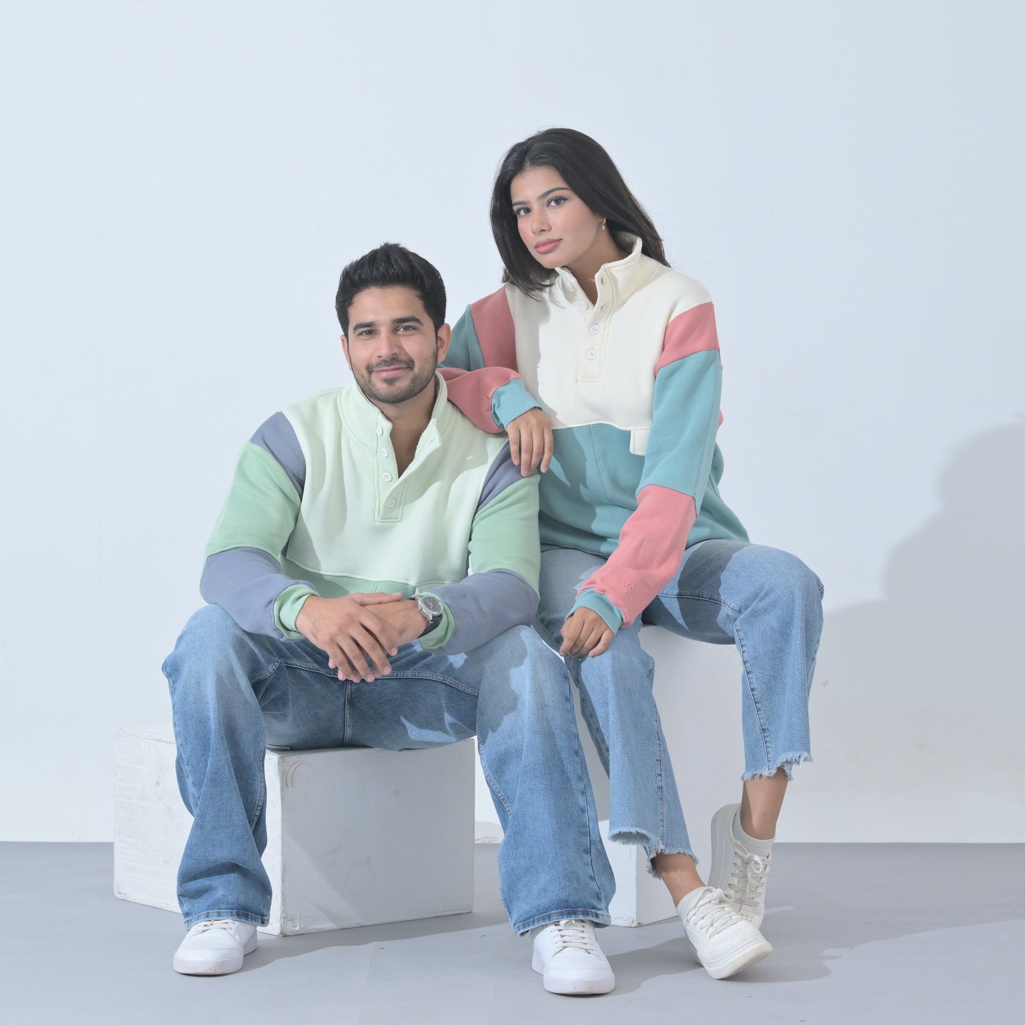 100% Supima Cotton Back to school Pullover (Slate Grey, Mint, Creme) (Unisex)