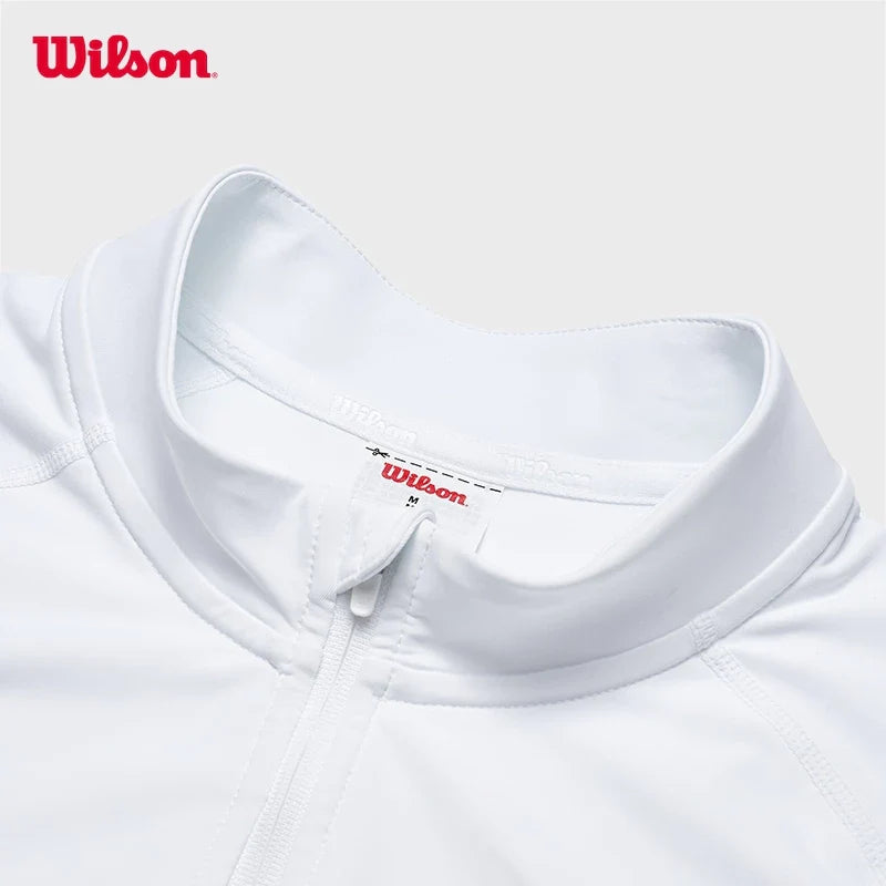 Wilson Men Zip Up Knit Jacket Full Zip Sports Training Outerwear