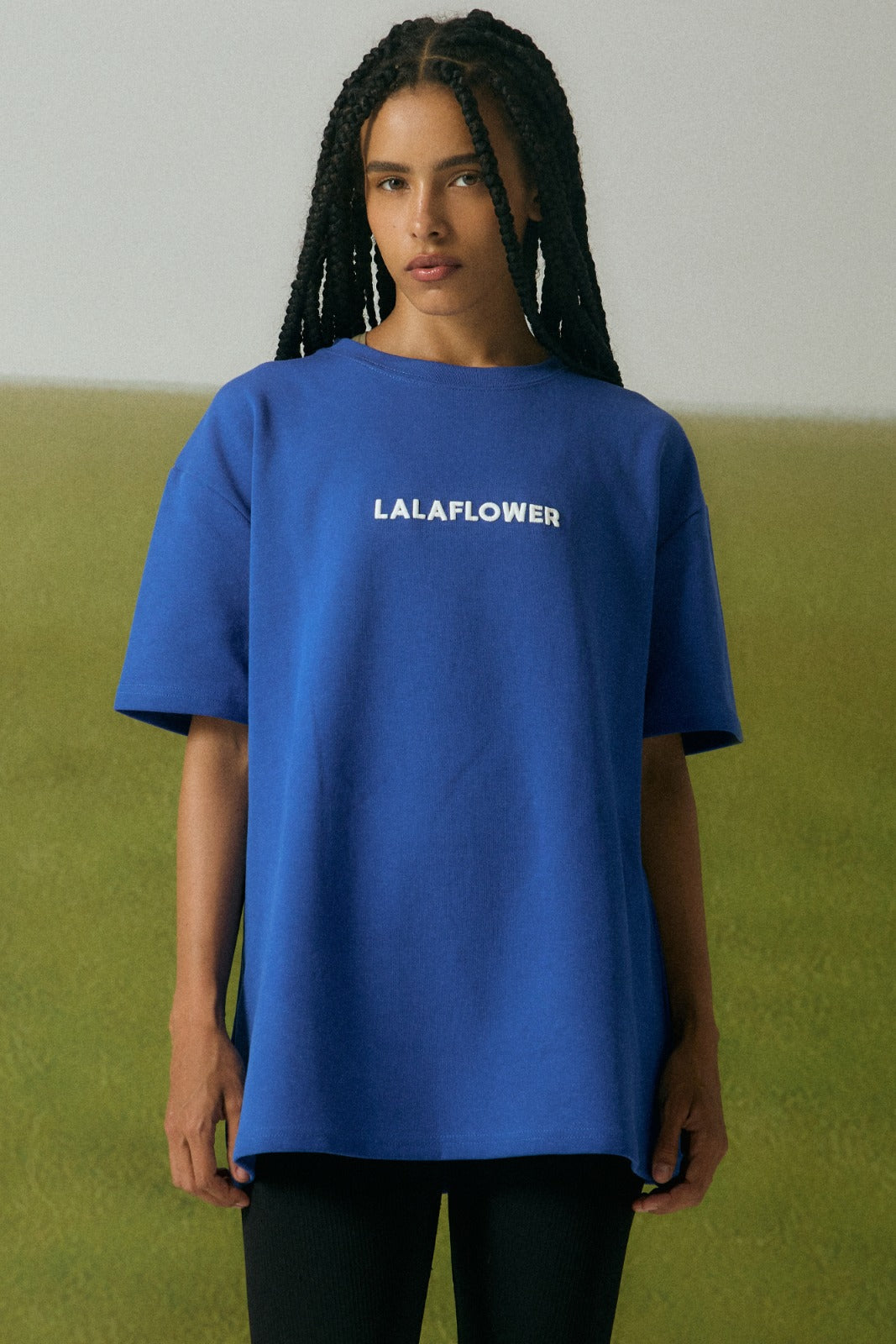BLUE OVERSIZED T-SHIRT IN THE BUTTERFLY ANATOMY PRINT