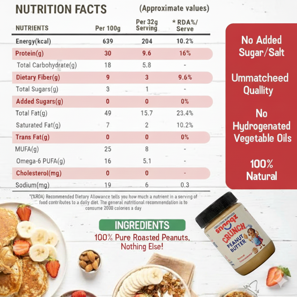 Natural Creamy Peanut Butter 500gm