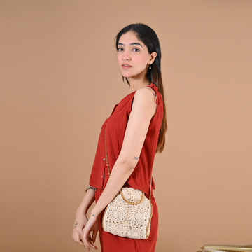 BLISS TIE-UP TOP (ANGEL RED )