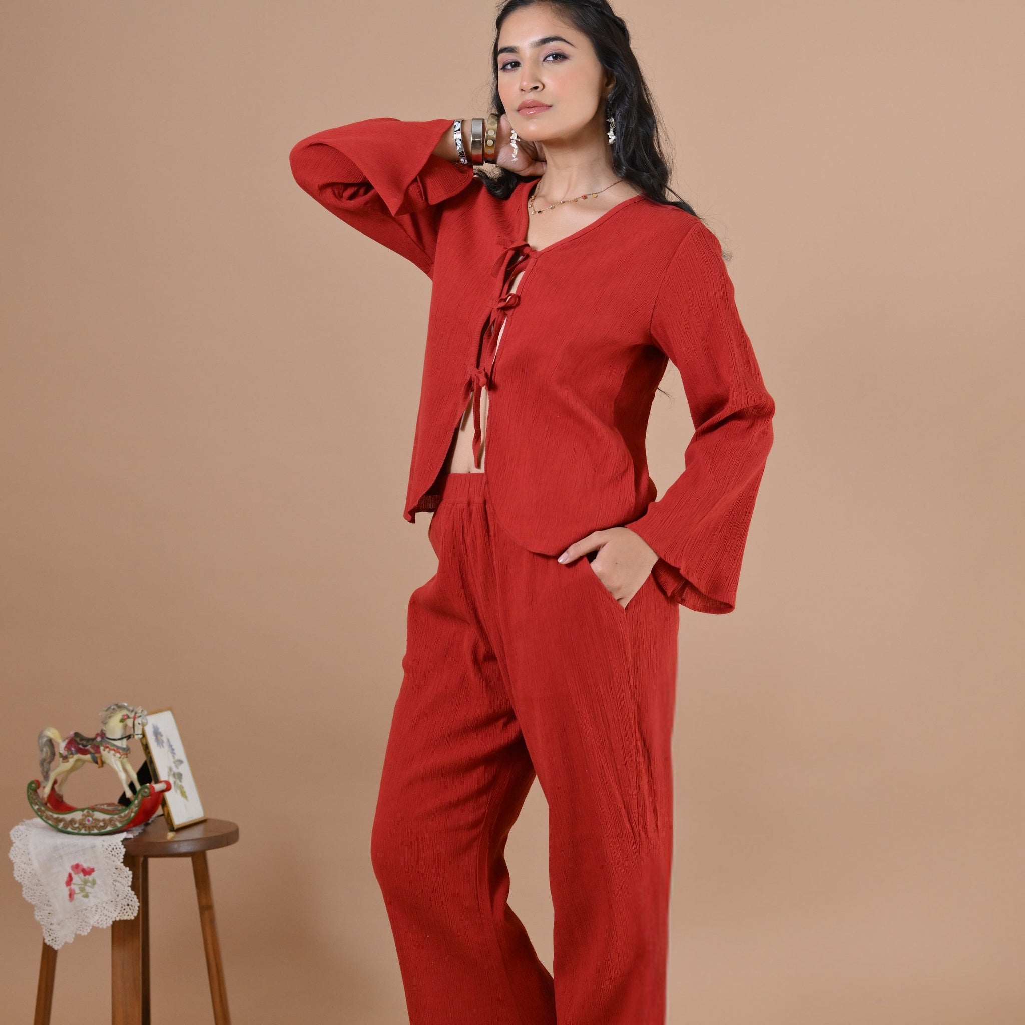 Abigail Coord Set  (Red Plum)