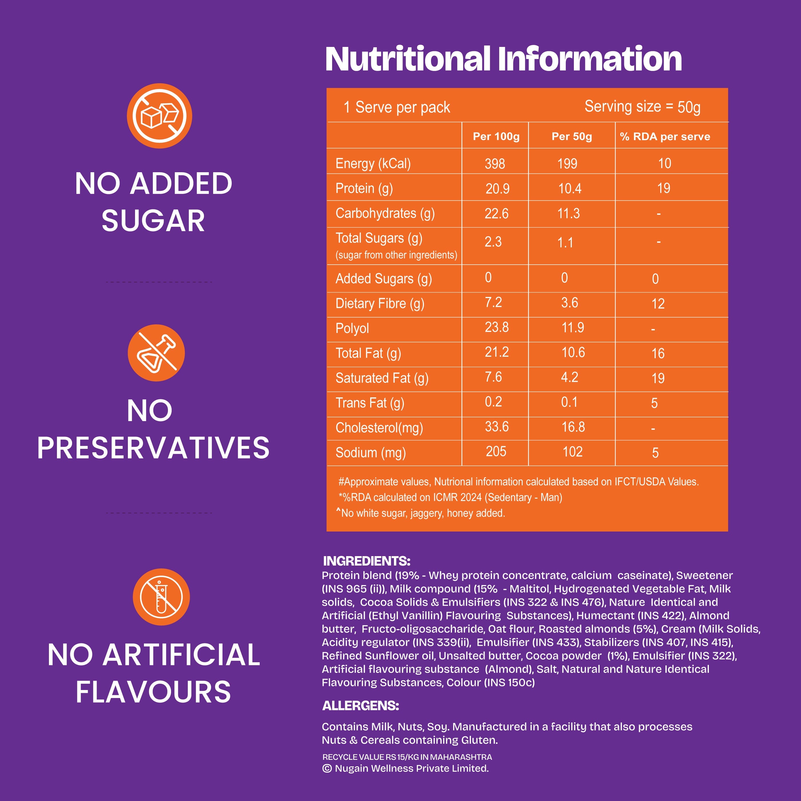 Protein Chocolate Bar - Choco Almond