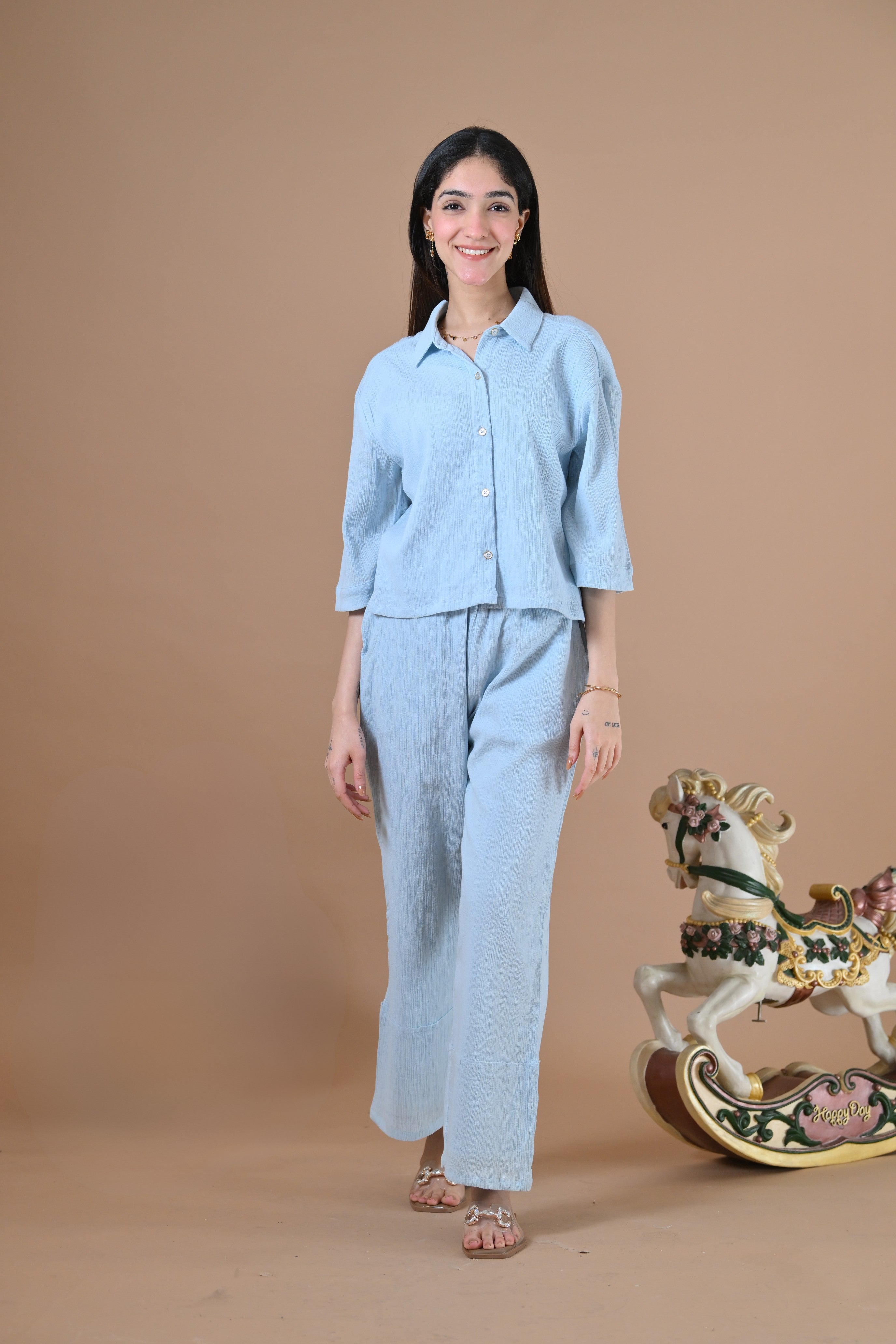 The Sicily Coord Set  (Baby Blue)