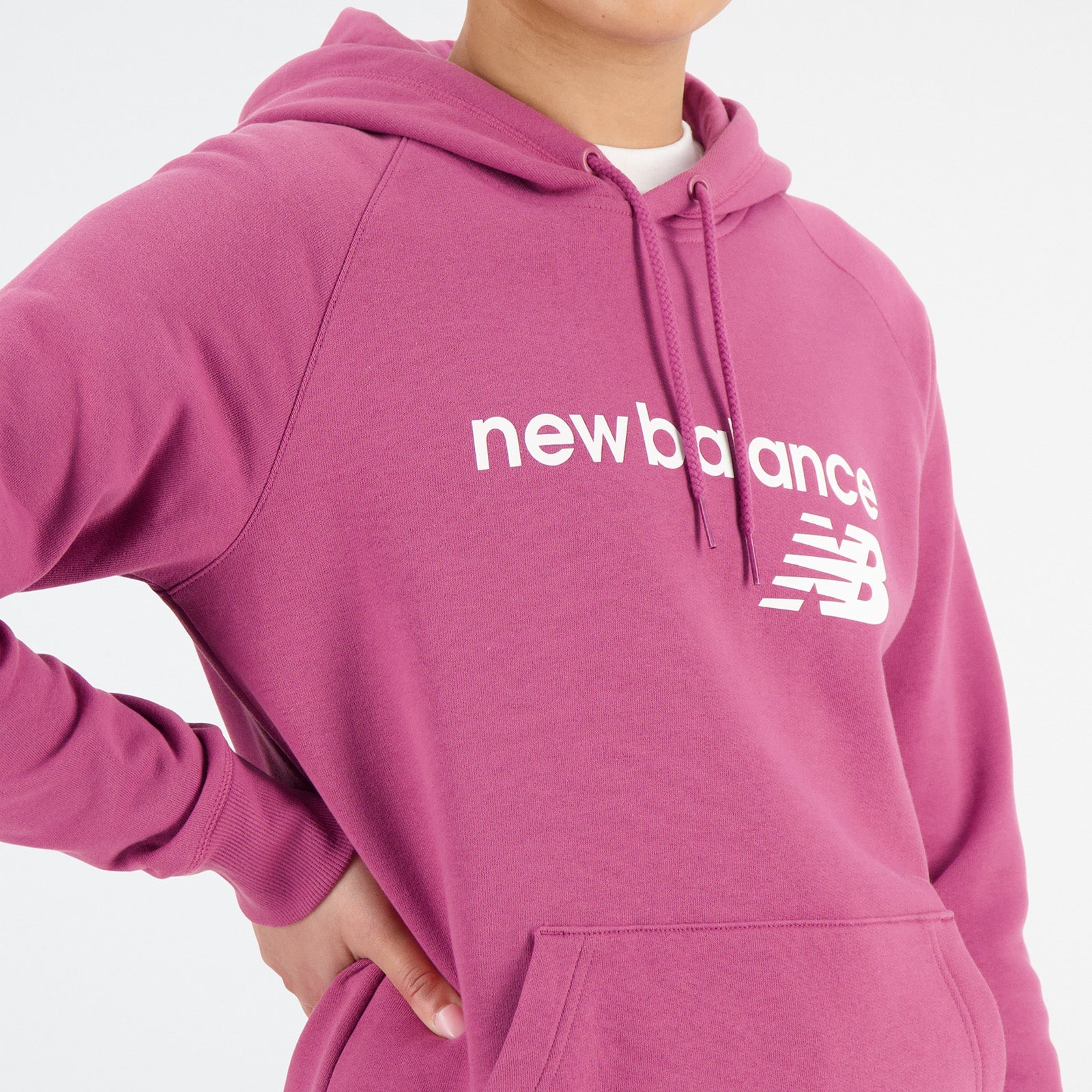 New Balance Pink Woman's Hoodie-WT03810