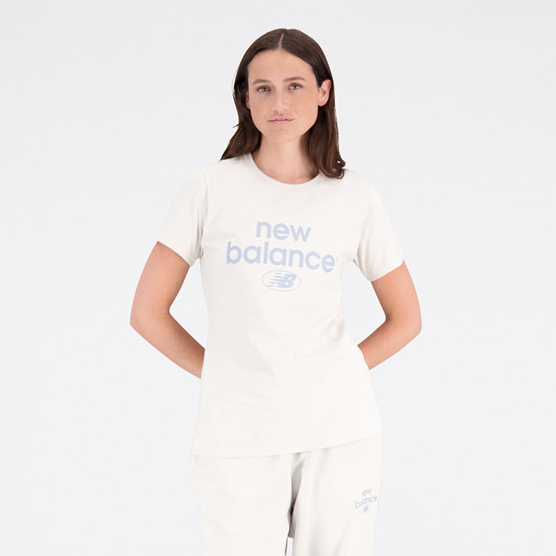 New Balance White Woman's Tshirt-WT31507
