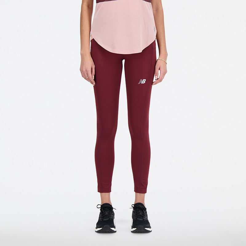 New Balance Burgundy Woman's Trackpant-WP33218