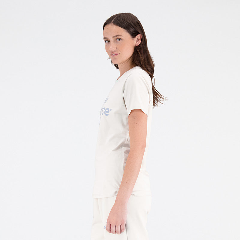 New Balance White Woman's Tshirt-WT31507
