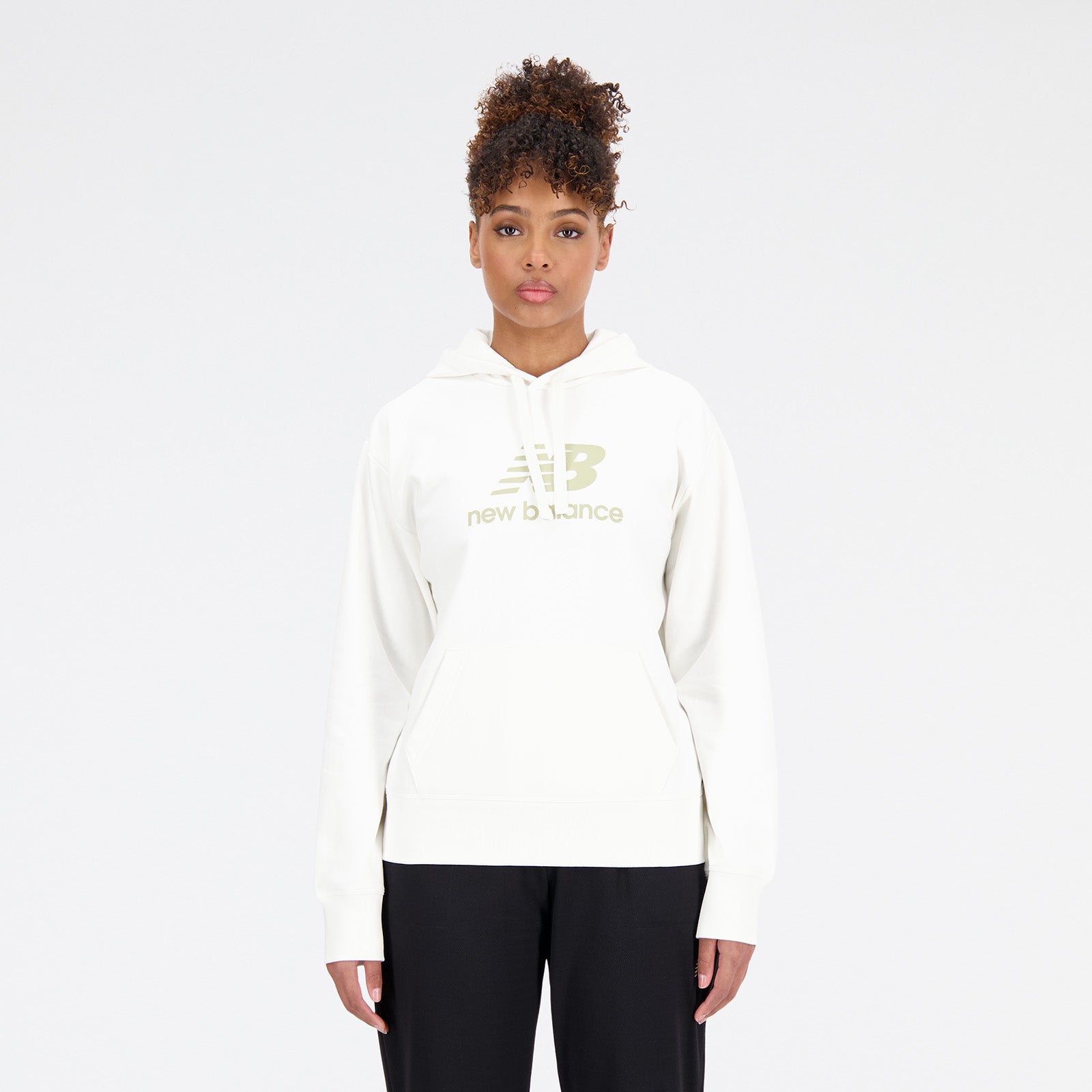New Balance White Woman's Hoodie-WT31533