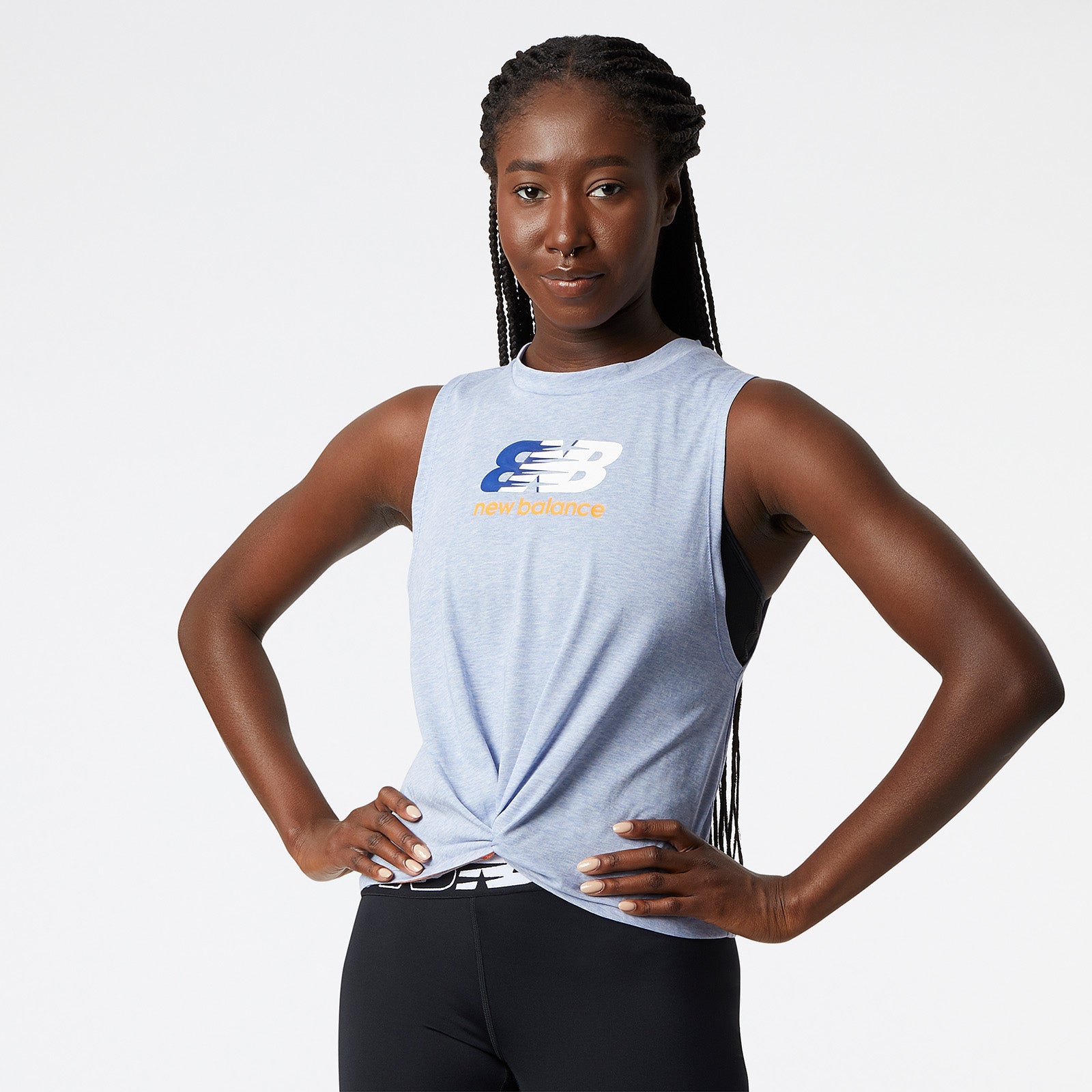 New Balance Blue Woman's Tshirt-WT21171