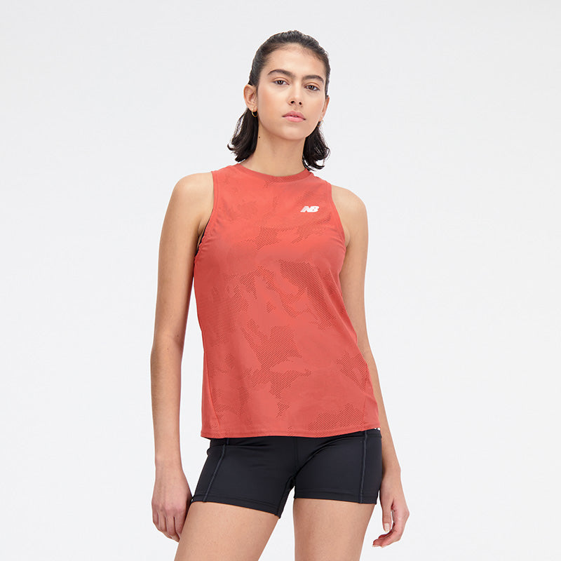 New Balance Orange Woman's Top-WT33280
