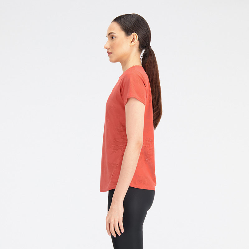 New Balance Orange Woman's Tshirt-WT33281