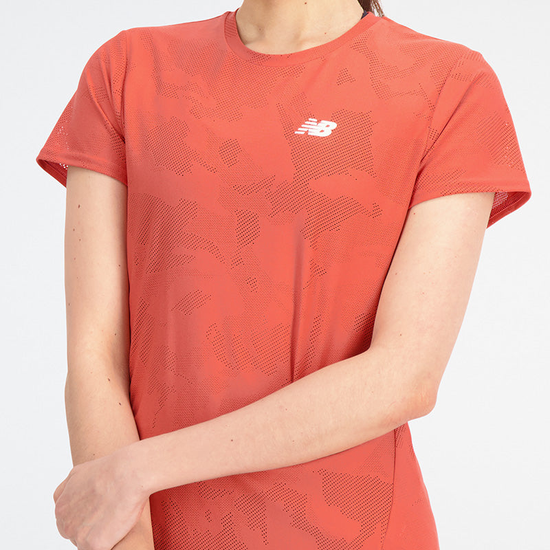 New Balance Orange Woman's Tshirt-WT33281