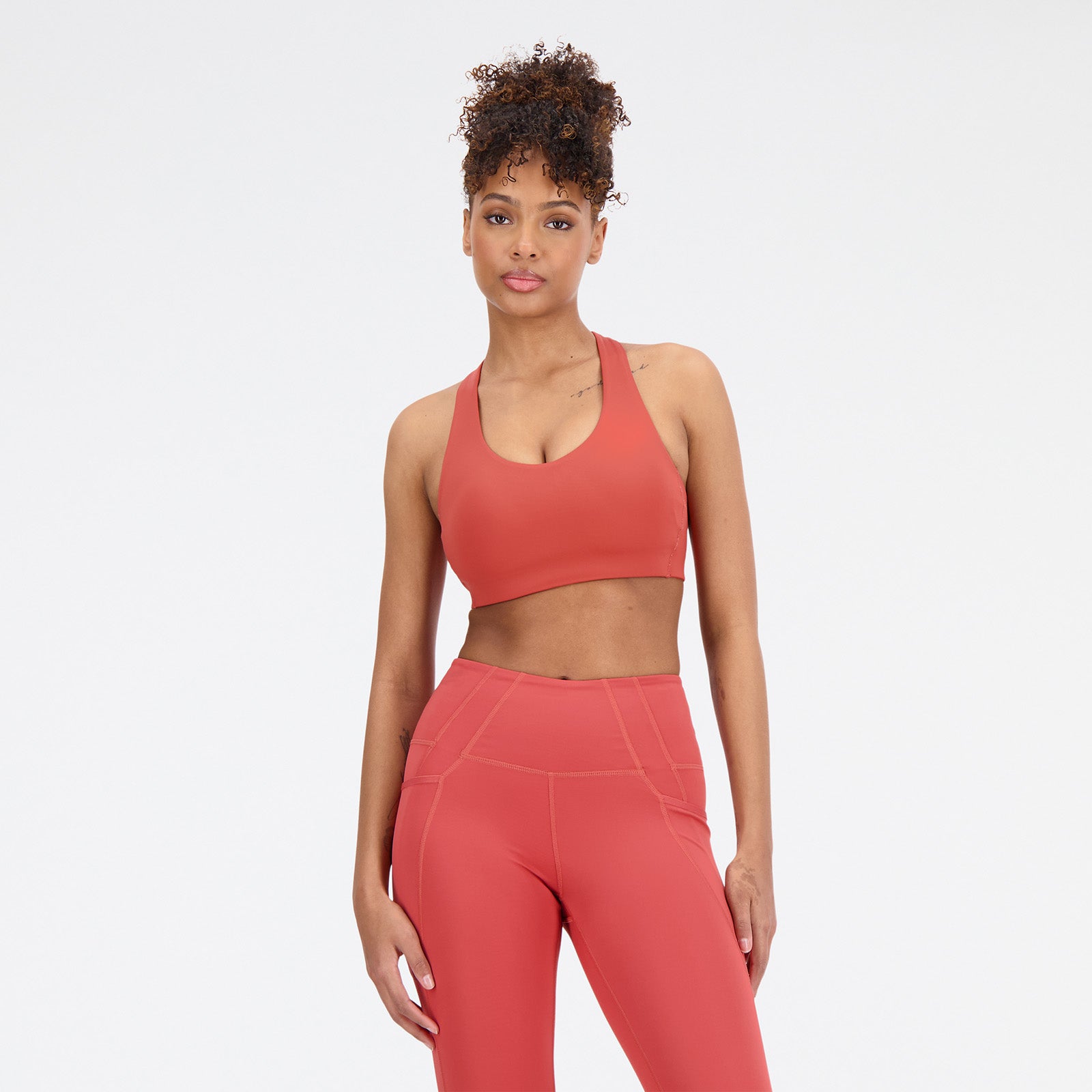 New Balance Orange Woman's Sports Bra-WB11044