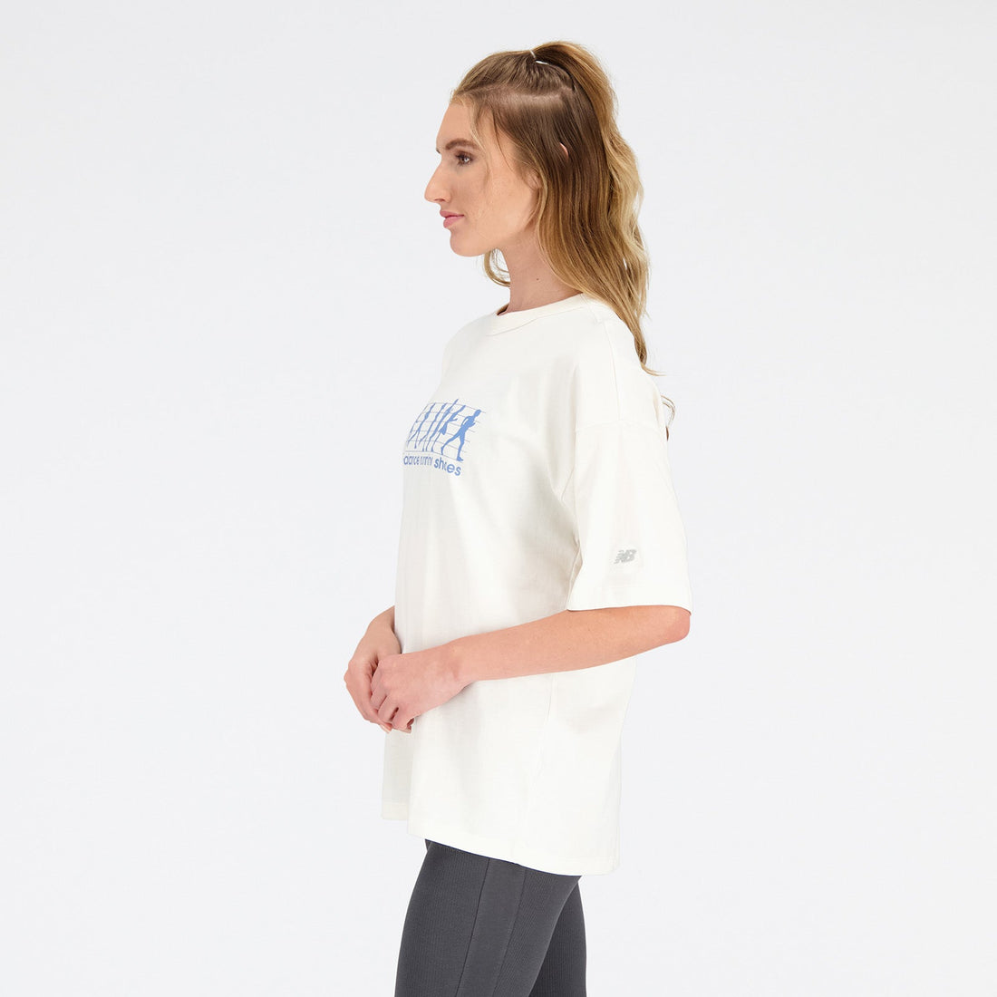 New Balance Cream Woman's Tshirt-WT31503