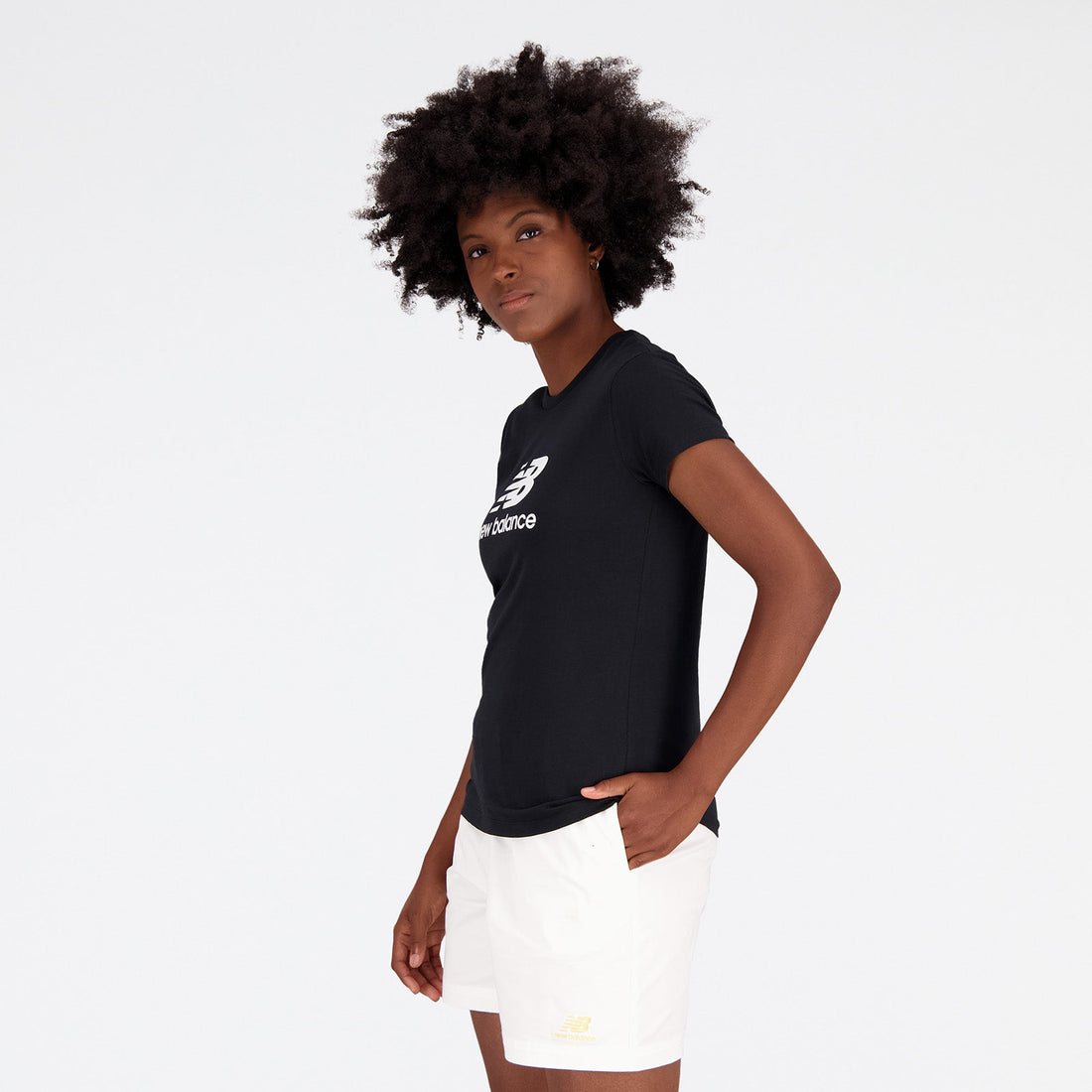 New Balance Black Woman's Tshirt-WT31546