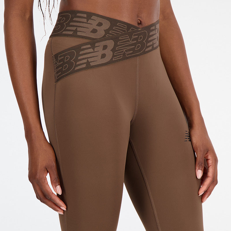 New Balance Brown Woman's Tights-WP21177