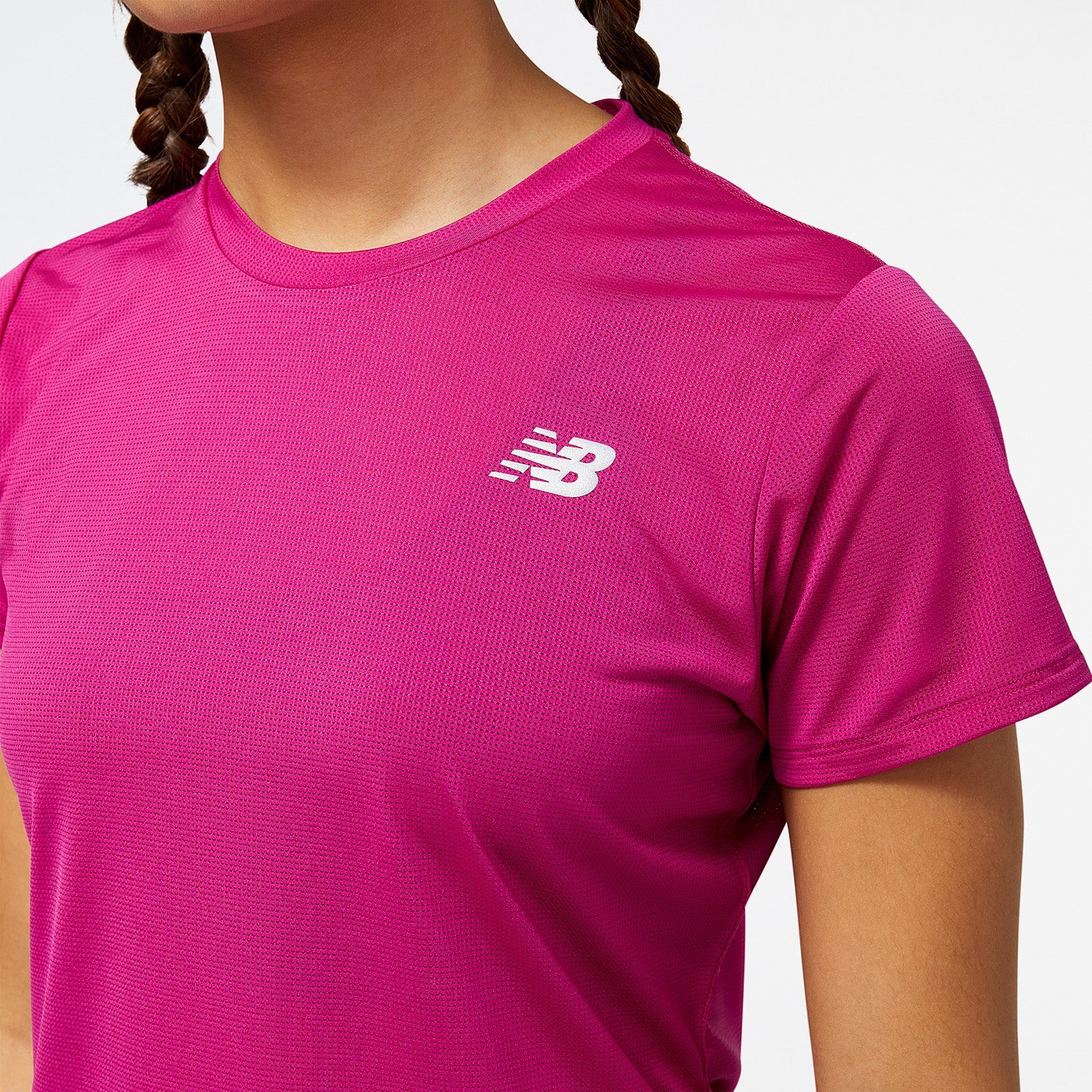 New Balance Pink Woman's Tshirt-WT23222