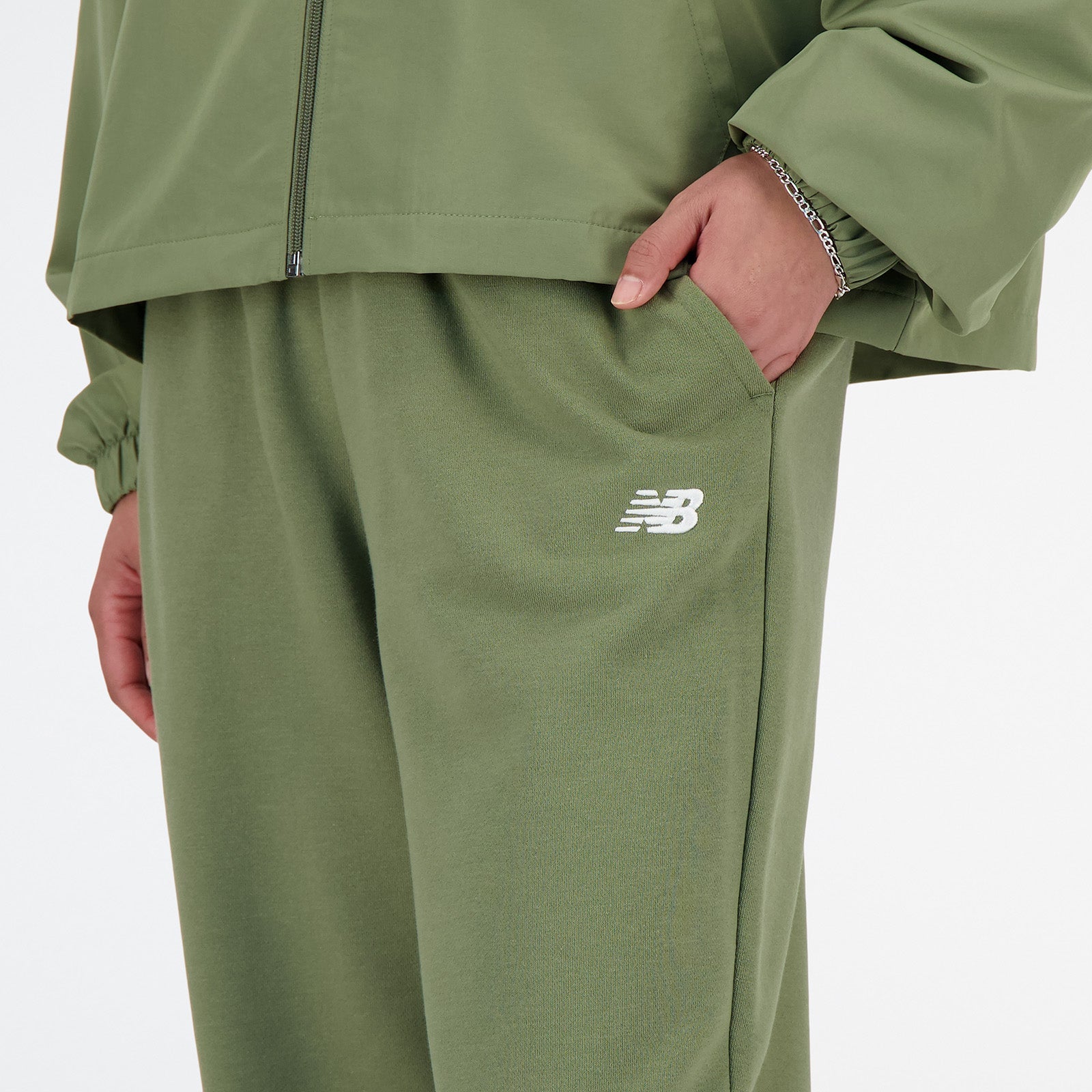 New Balance Olive Woman's Trackpant-WP41500