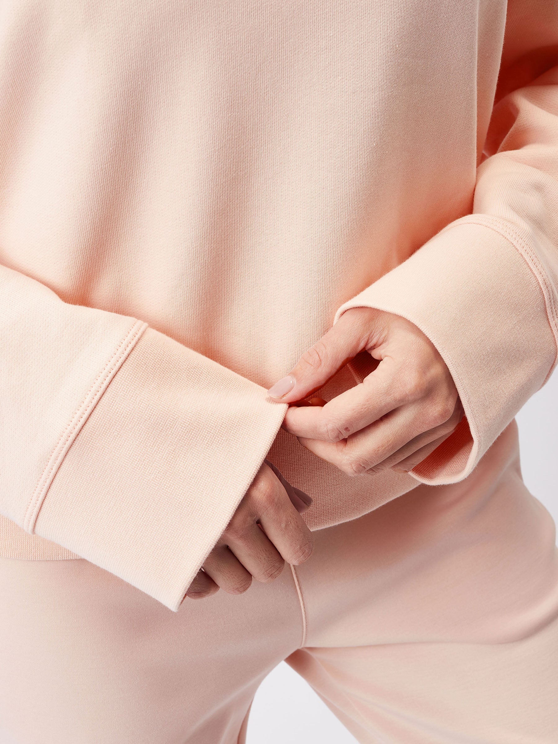 ON Women Peach Cotton Blend Crew Neck Top