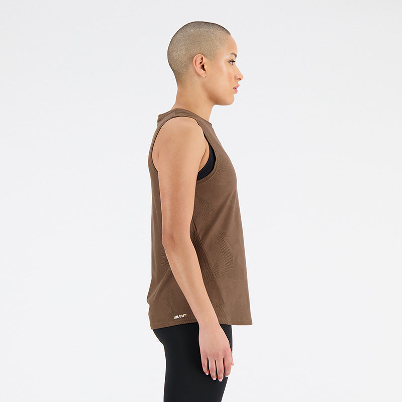New Balance Brown Woman's Top-WT33280