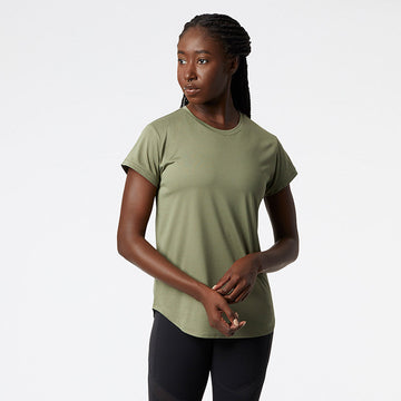 New Balance Green Woman's Tshirt-WT11452