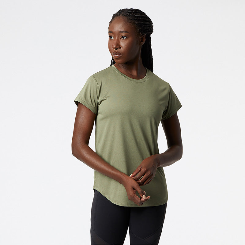 New Balance Green Woman's Tshirt-WT11452
