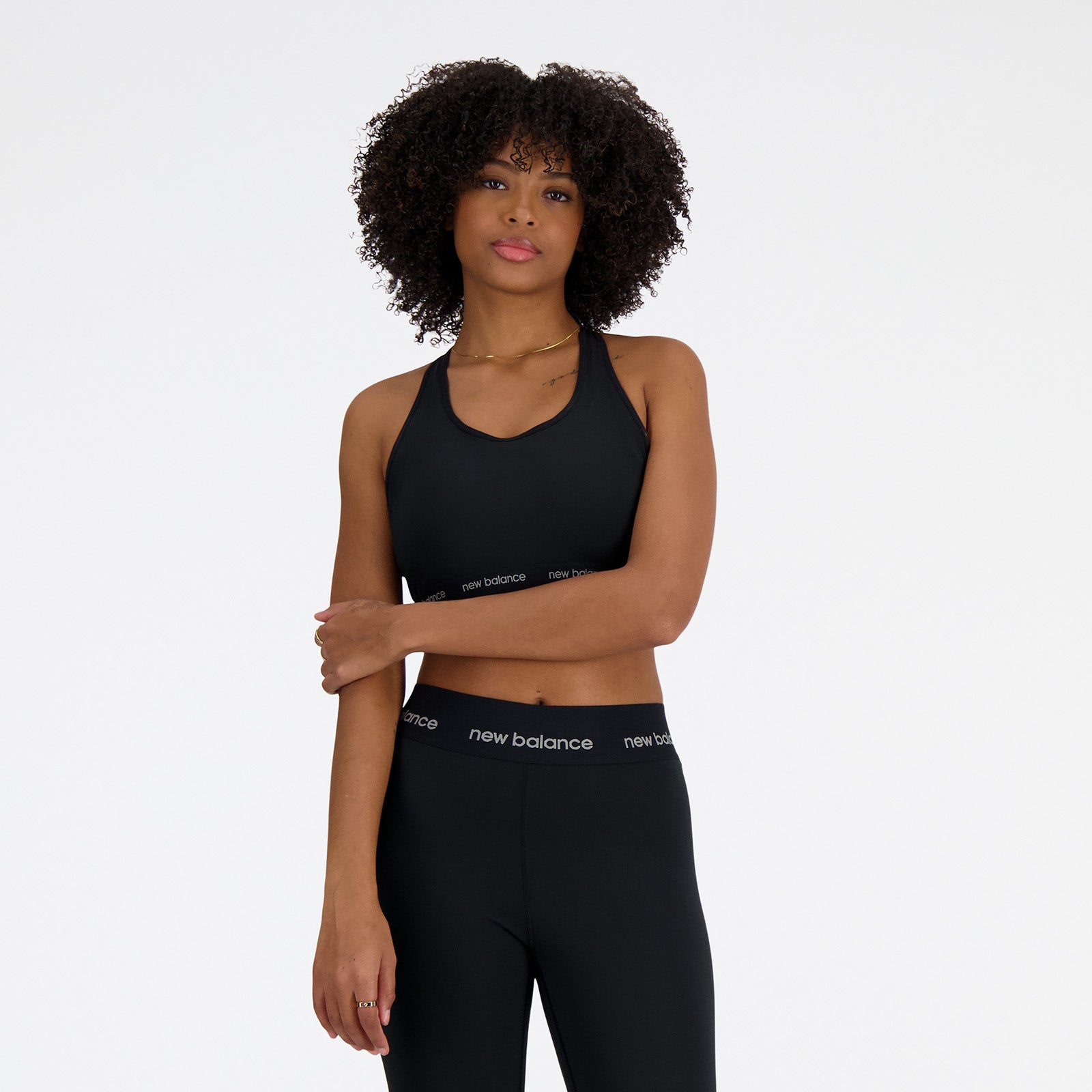 New Balance Black Woman's Sports Bra-WB41048