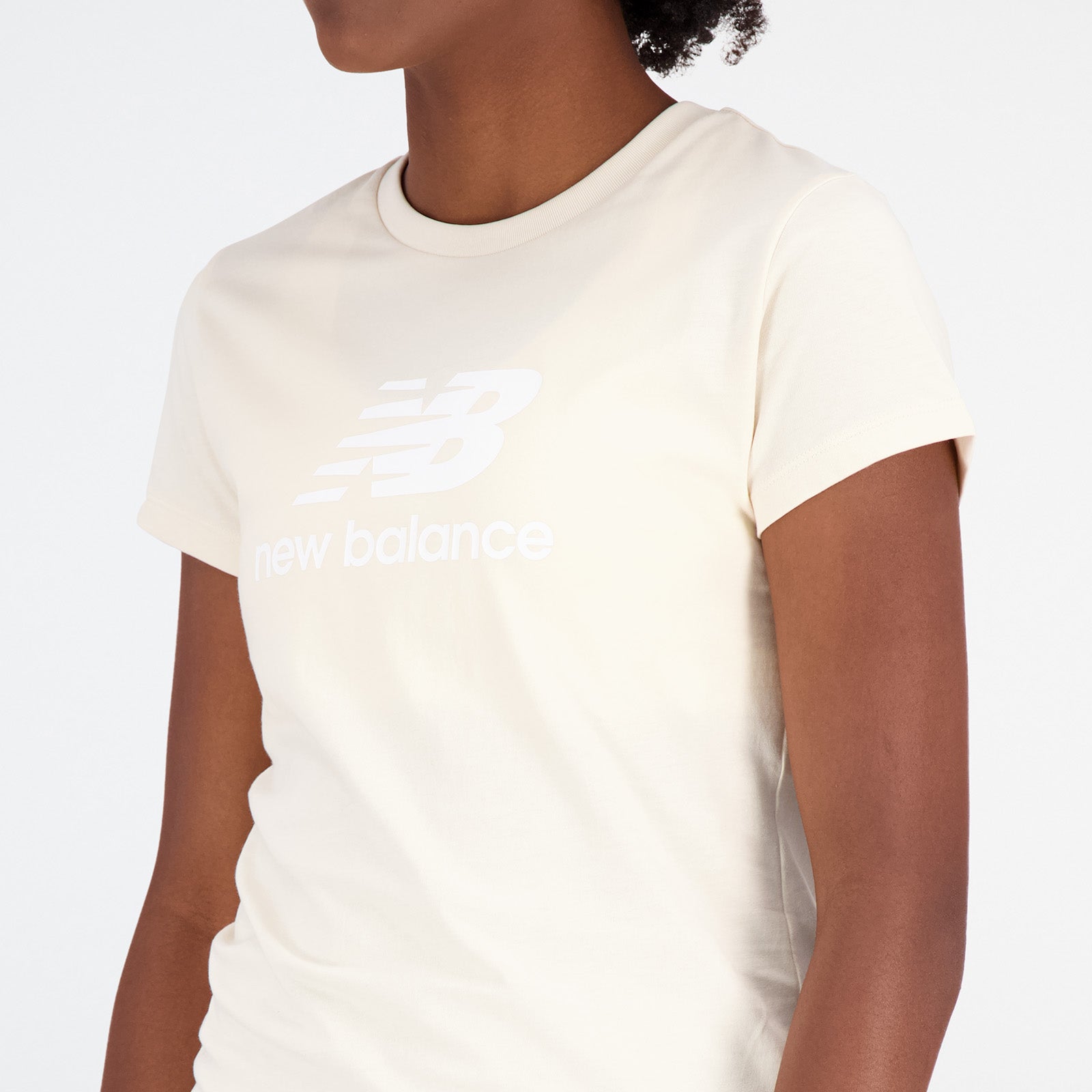 New Balance Cream Woman's Tshirt-WT31546