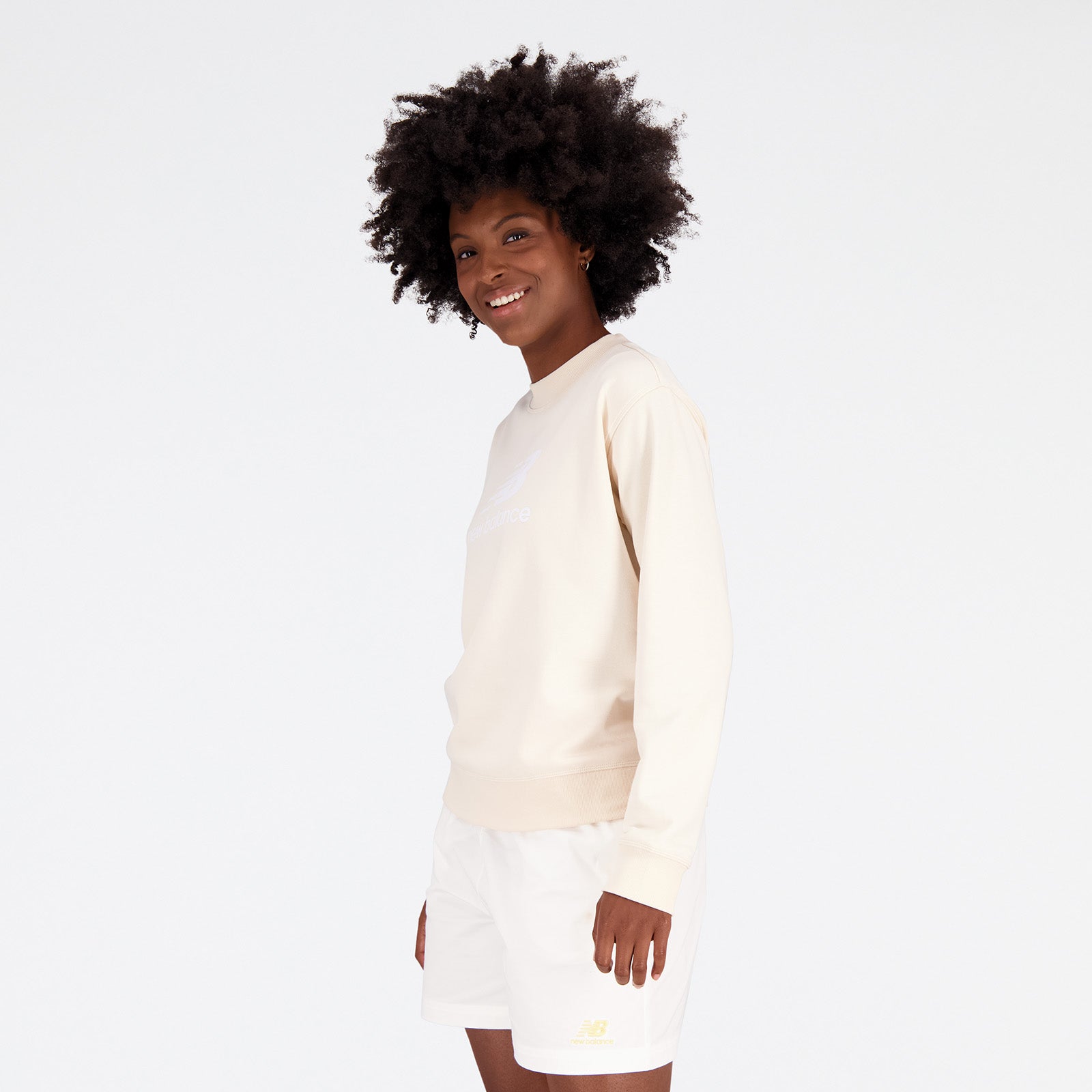 New Balance Cream Woman's Tshirt-WT31532
