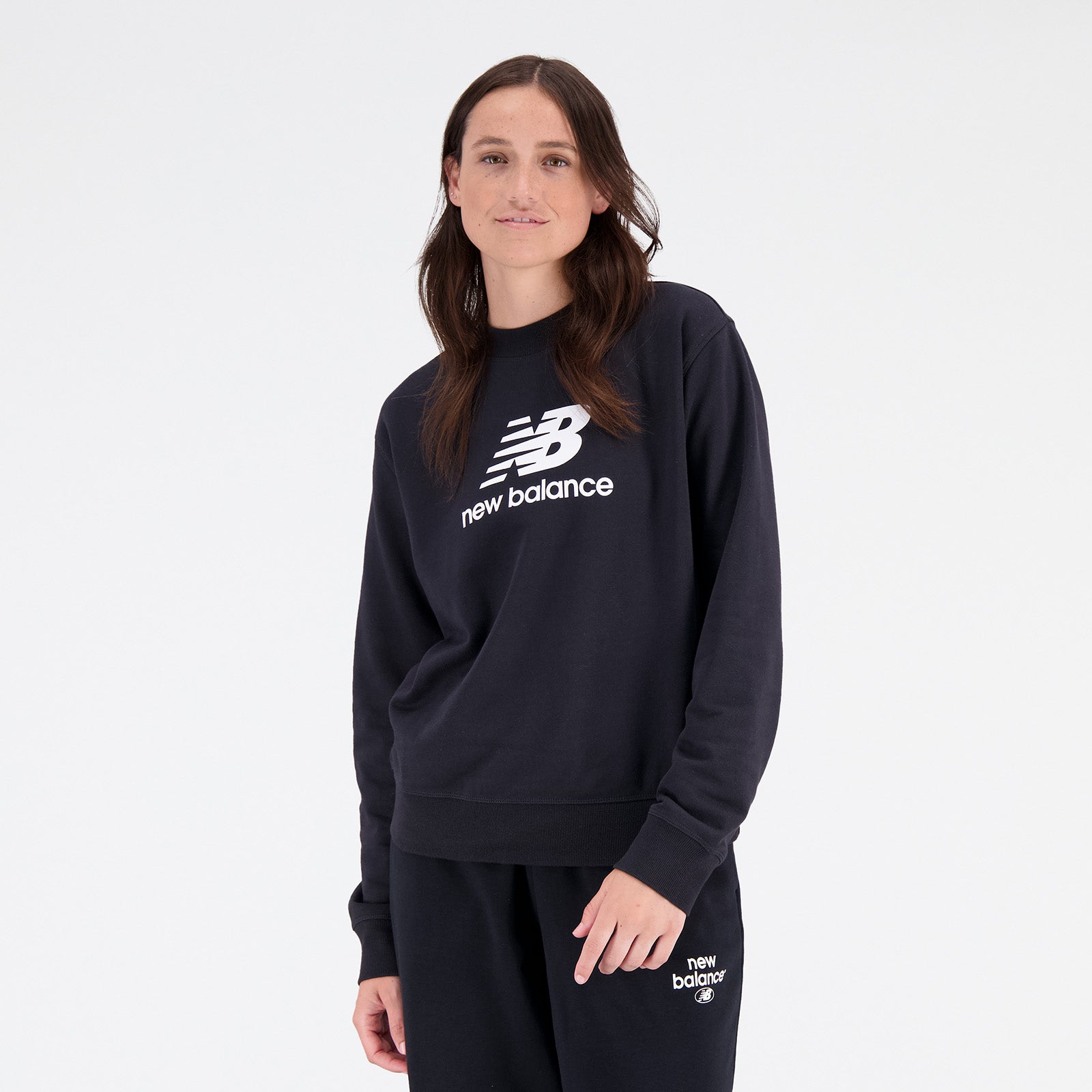 New Balance Black Woman's Sweatshirt-WT31532
