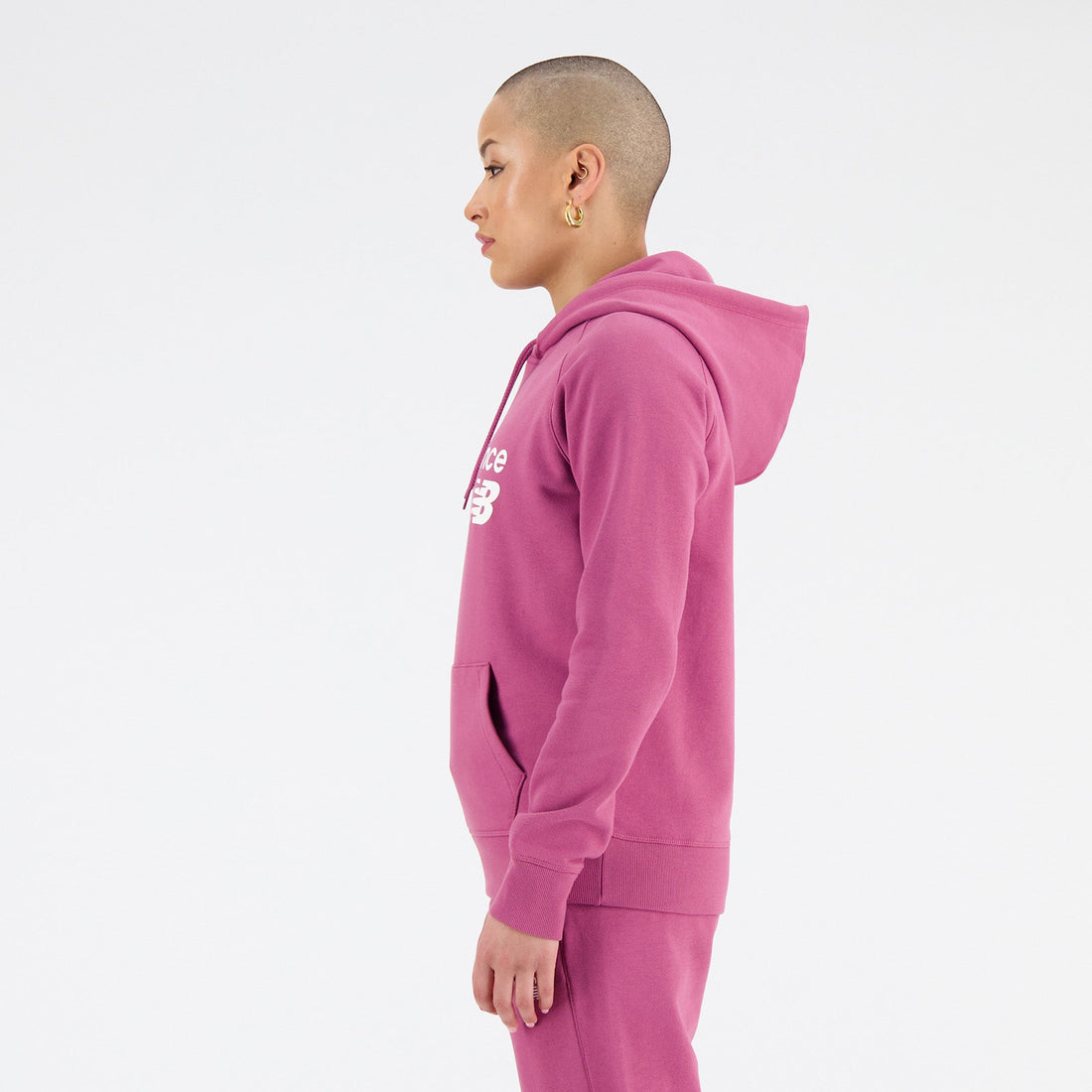 New Balance Pink Woman's Hoodie-WT03810