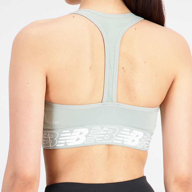 New Balance Grey Woman's Sports Bra-WB11034