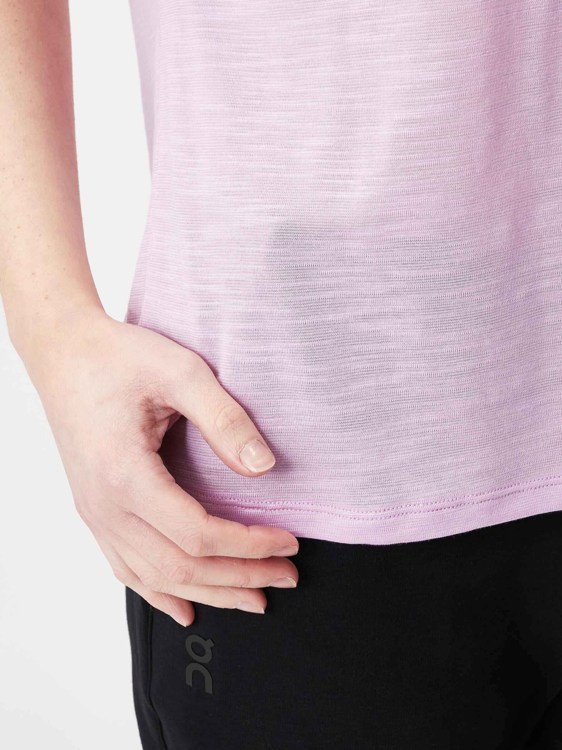 ON Women Light Pink Polyester Blend Casual Tshirt