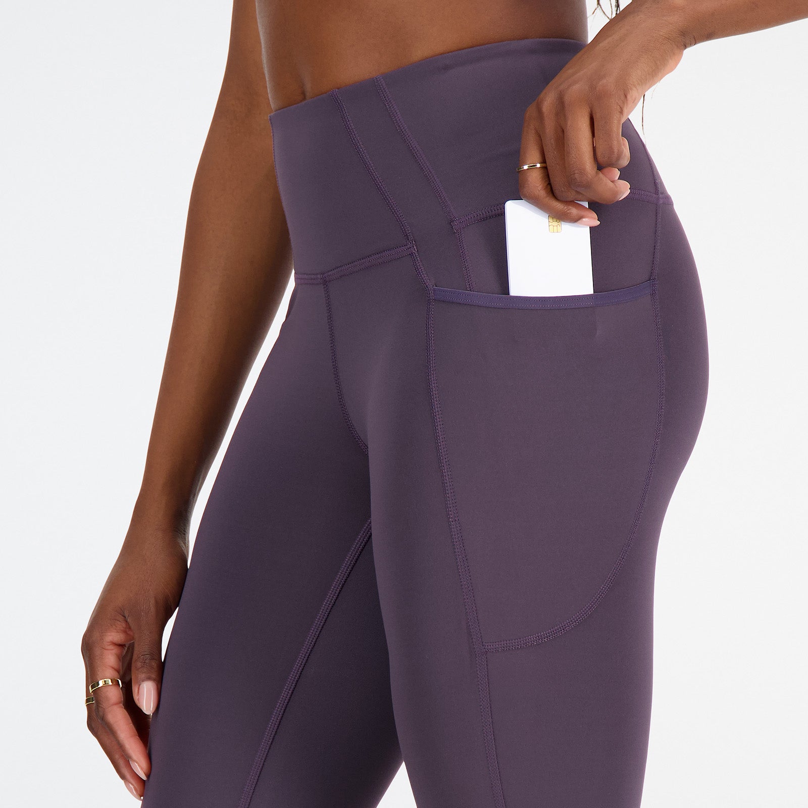 New Balance Purple Woman's Tights-WP21112