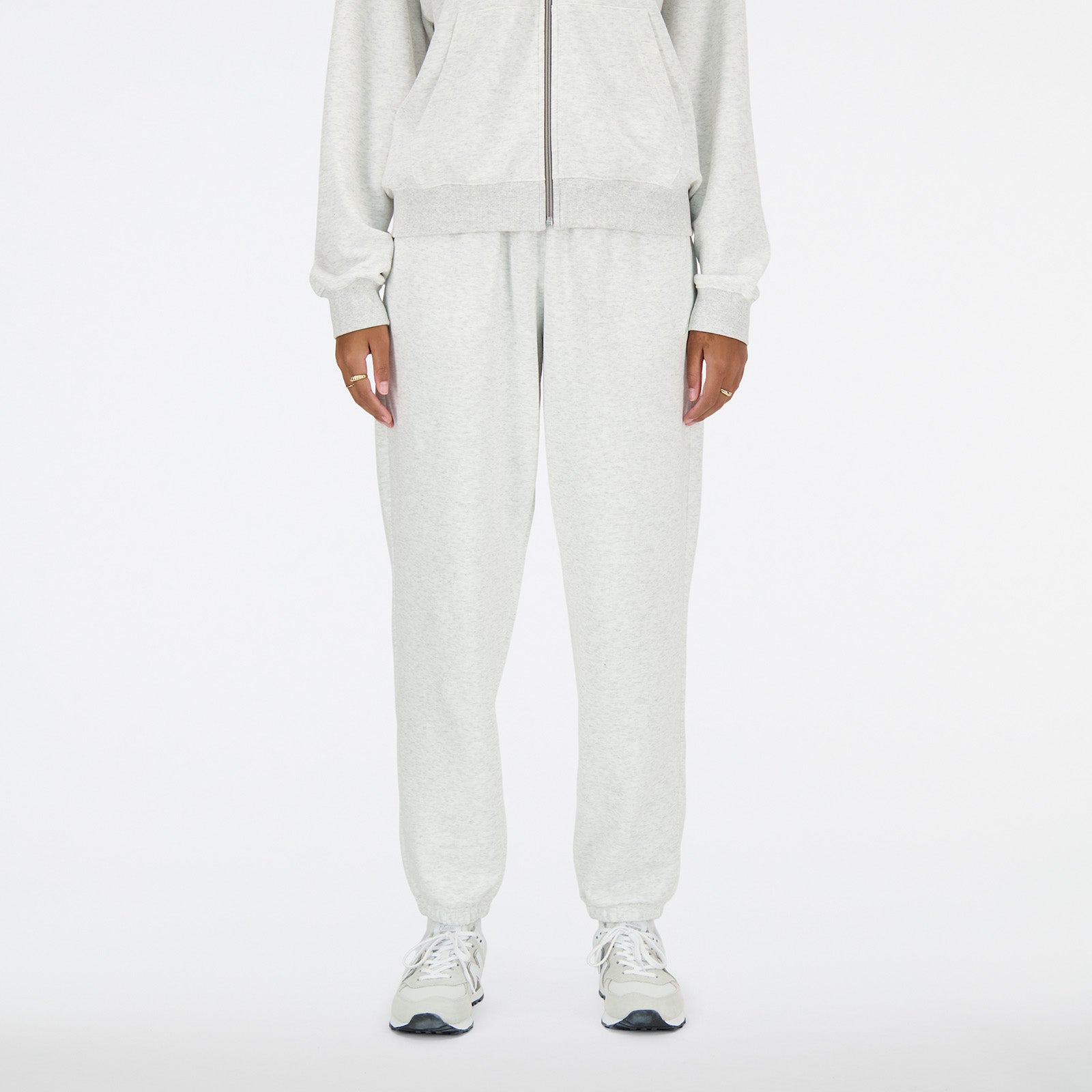 New Balance White Woman's Trackpant-WP41500