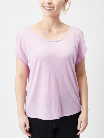 ON Women Light Pink Polyester Blend Casual Tshirt