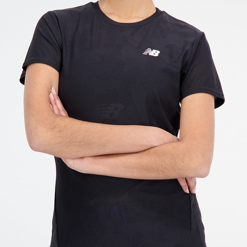 New Balance Black Woman's Tshirt-WT33281