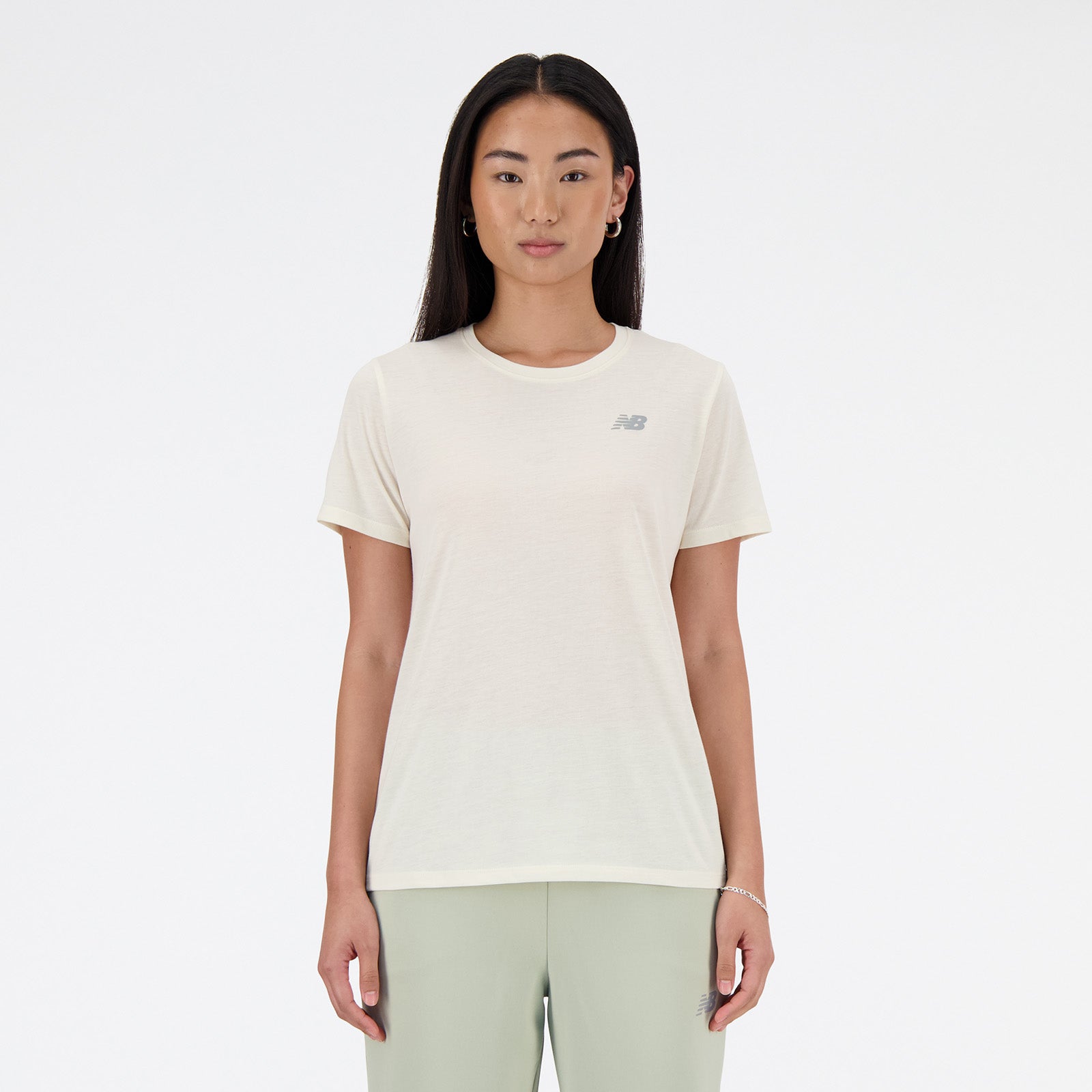 New Balance Beige Woman's Tshirt-WT41190