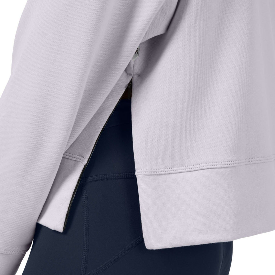 ON Women White Cotton Blend Crew Neck Top