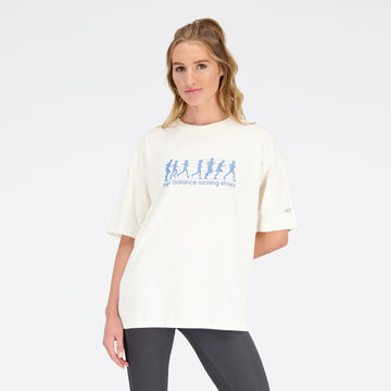 New Balance Cream Woman's Tshirt-WT31503