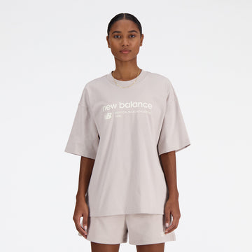 New Balance Beige Woman's Tshirt-WT33534