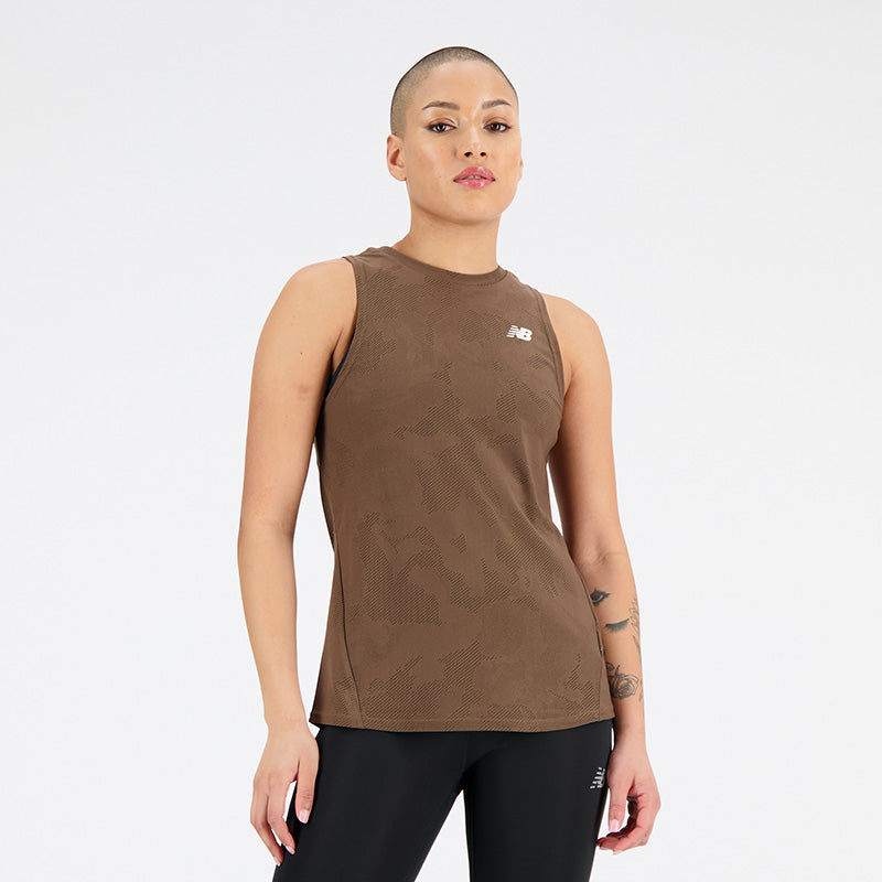 New Balance Brown Woman's Top-WT33280