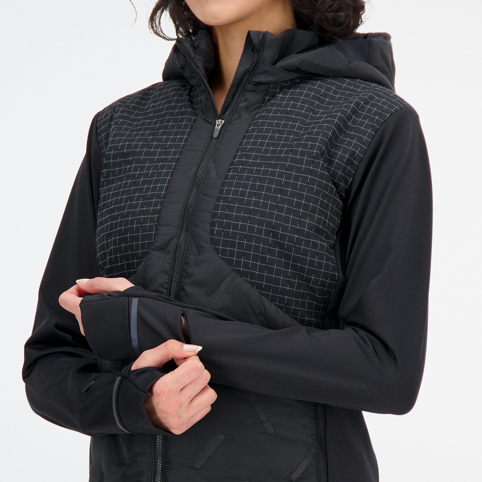 New Balance Black Woman's Hoodie-WJ33256