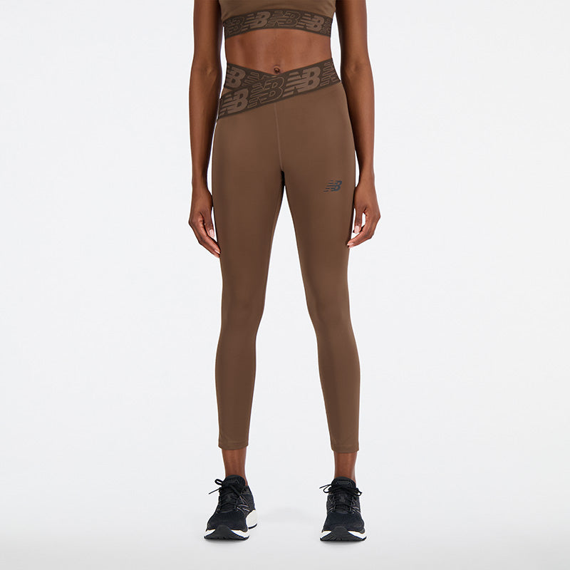 New Balance Brown Woman's Tights-WP21177