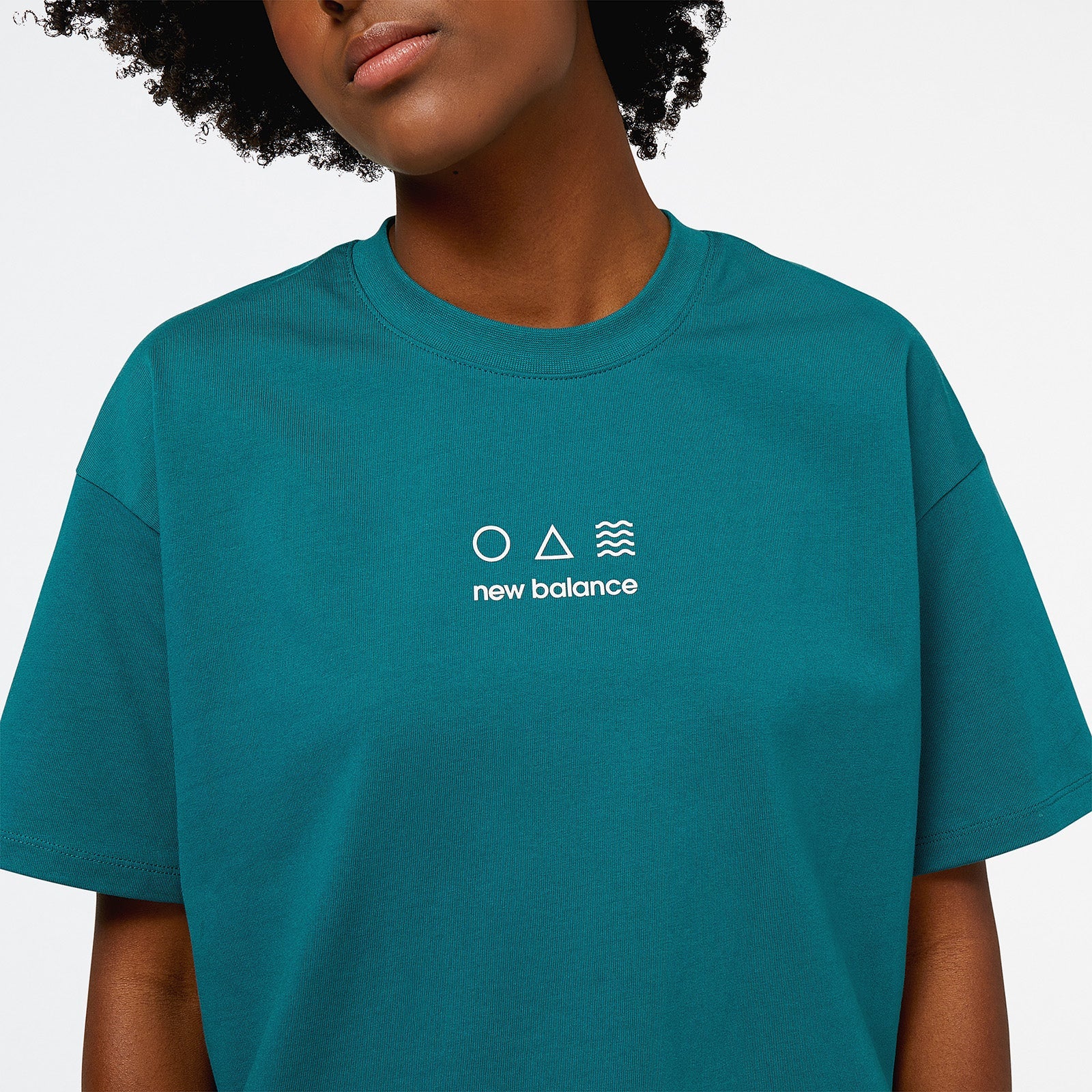 New Balance Green Woman's Tshirt-WT31505